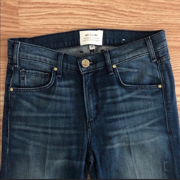 McGuire Highrise flare denim. Size 26. Raw hem. Fabric is amazingly comfortable. - Picture 4 of 6